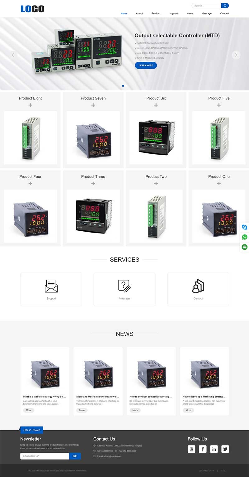 英文外贸带三级子目录Wordpress模板预览图