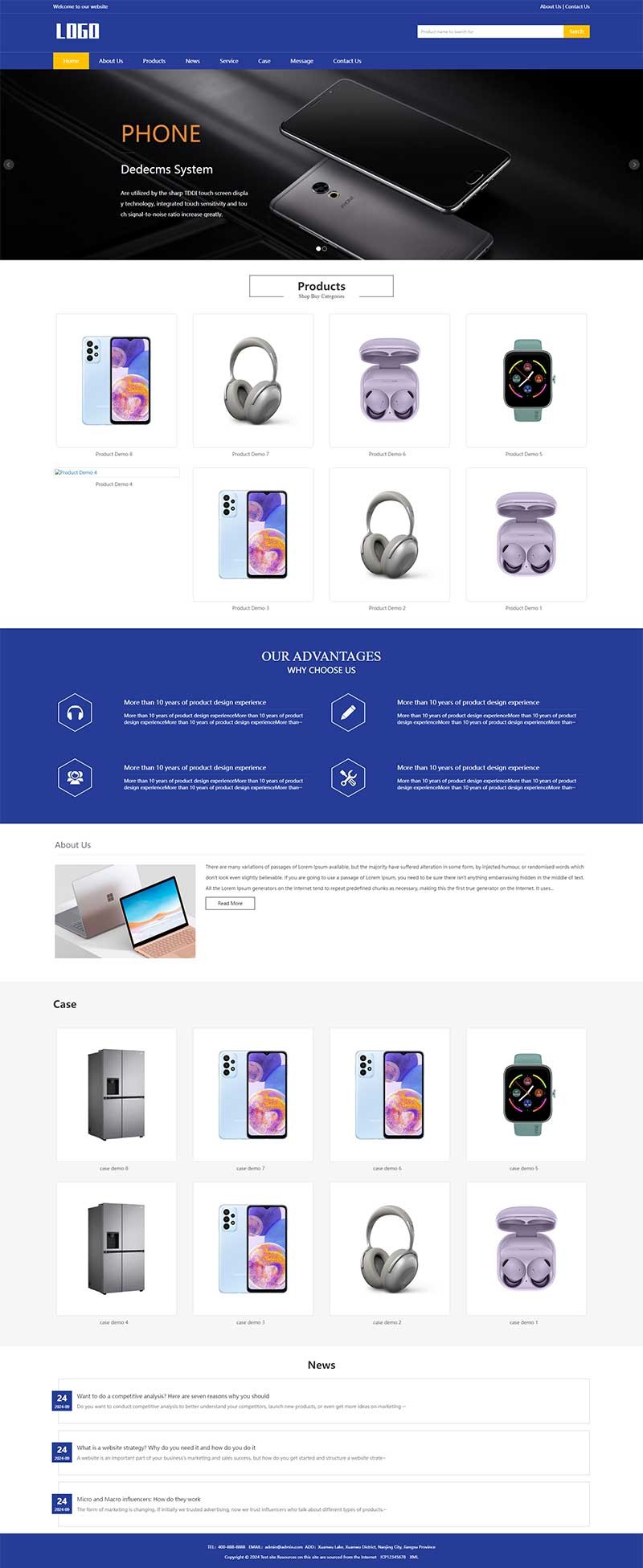 响应式电子产品英文外贸Wordpress模板预览图