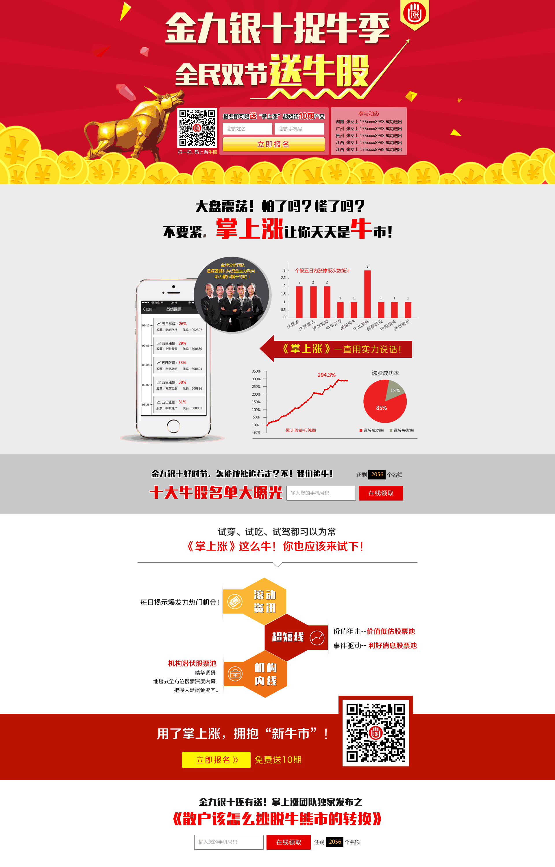 金九银十股票软件宣传页网站WordPress主题下载演示图