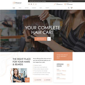 美发沙龙和理发店官网网站WordPress主题