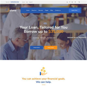 bootstrap银行金融服务公司网站制作_网站建设模板