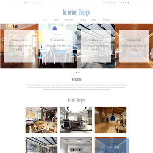 简洁的室内装饰设计公司网站制作_网站建设模板