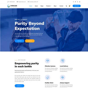 矿泉水饮用配送公司官网类网站WordPress主题模板
