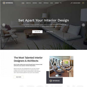 大气建筑室内设计官网手机网站WordPress主题
