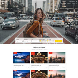 bootstrap旅行社旅游公司手机网站WordPress主题含手机站