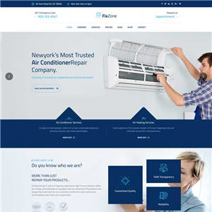 bootstrap空调电器维修服务网站WordPress主题