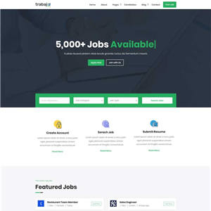 工作招聘门户bootstrap网站主题源码