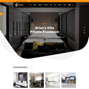 bootstrap室内装饰设计公司网站WP模板（PC+手机站）
