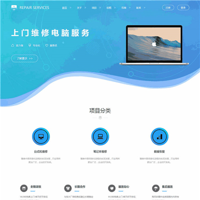 个性电脑维修企业网站网站主题