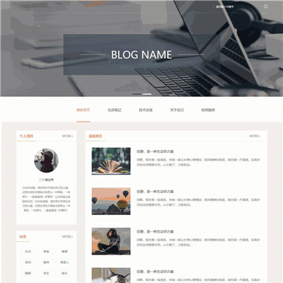 个人博客新闻资讯网页WordPress模版