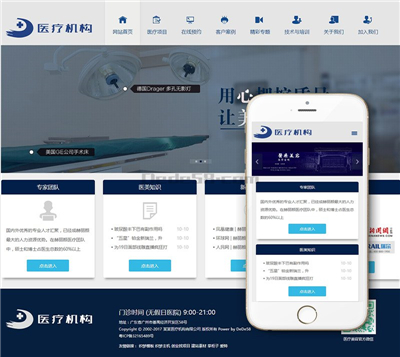 医疗美容整形机构企业网站WP模板（PC+手机站）