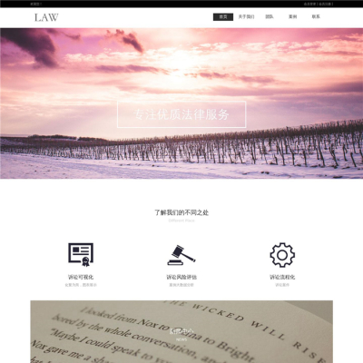 高档漂亮律师代理公司网站WordPress网站主题