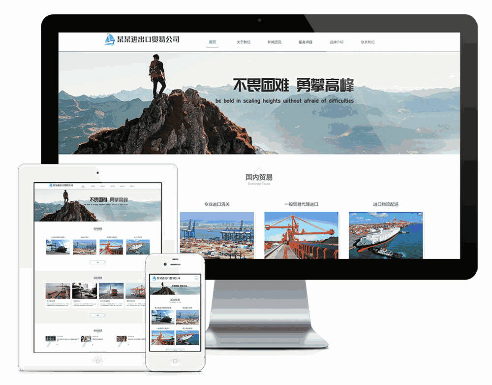 进出口贸易代理公司网站WordPress主题演示图